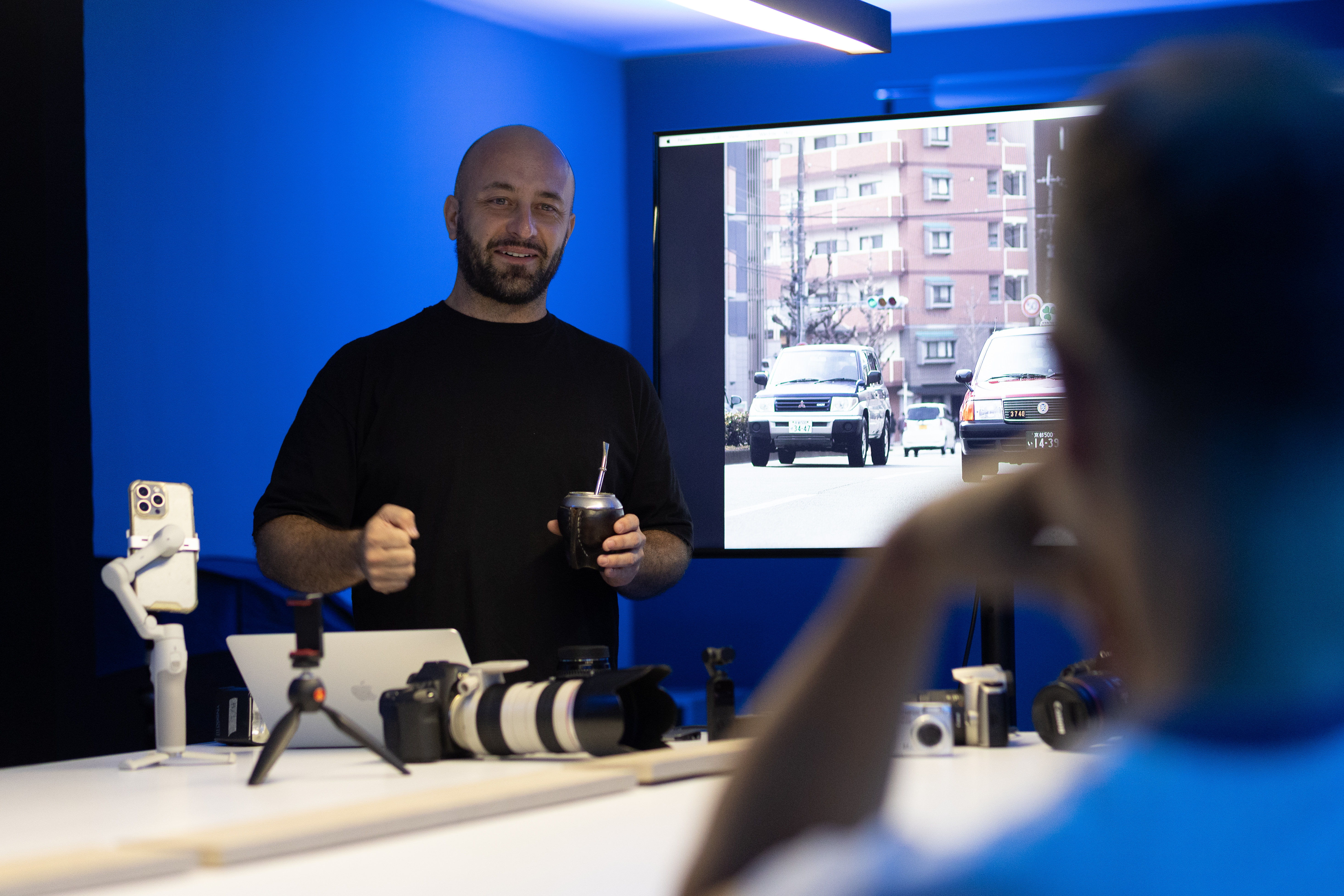 Clase de fotografía - David dando clase
