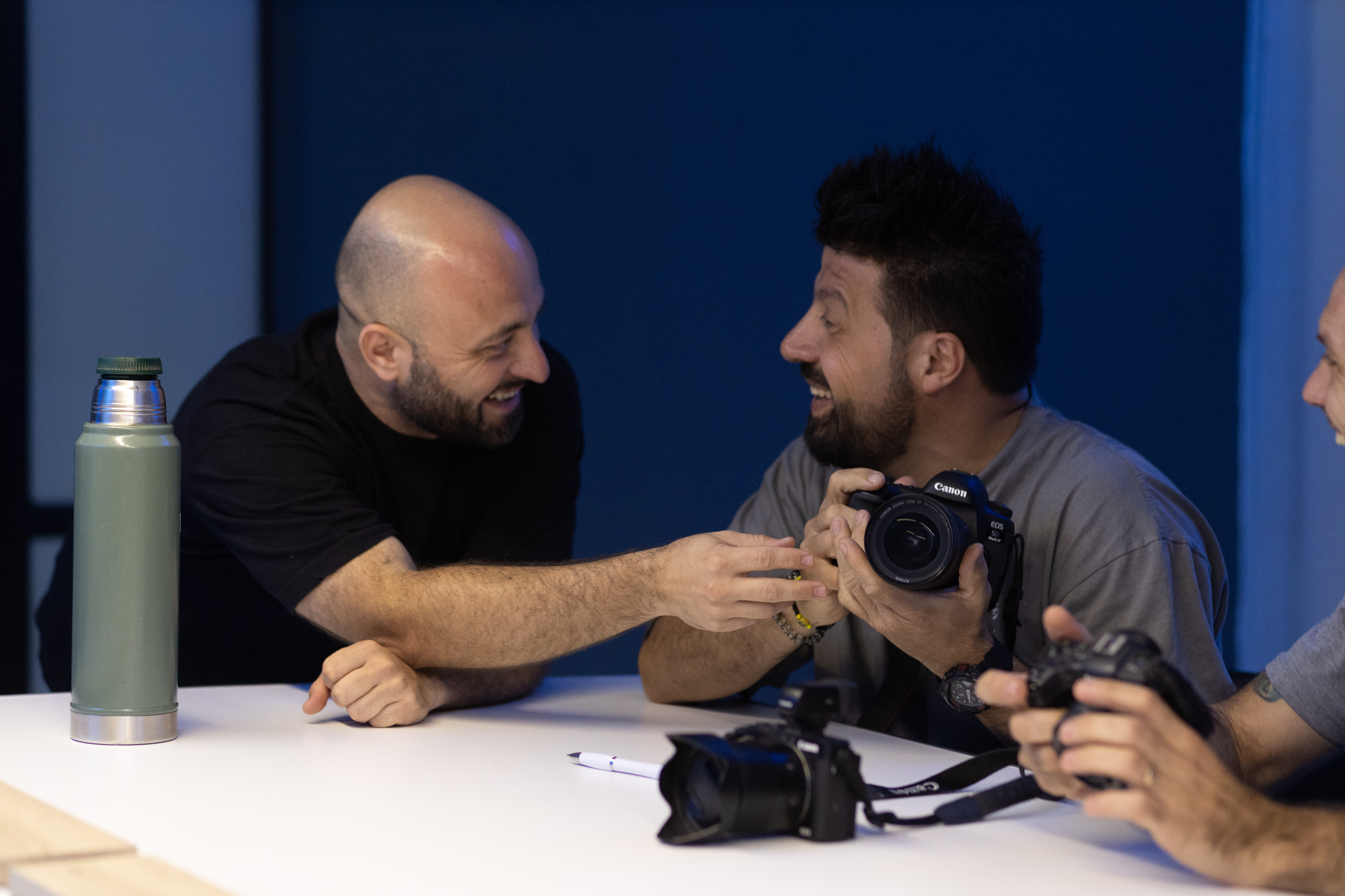 Clase de fotografía - revisando la cámara